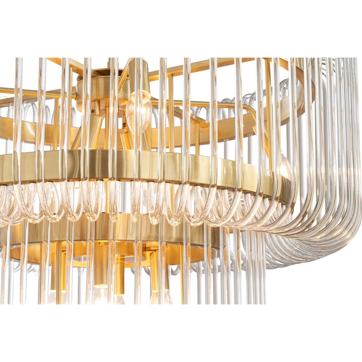 Collete 13 Light 2 Tier Chandelier Satin Brass - 1001634
