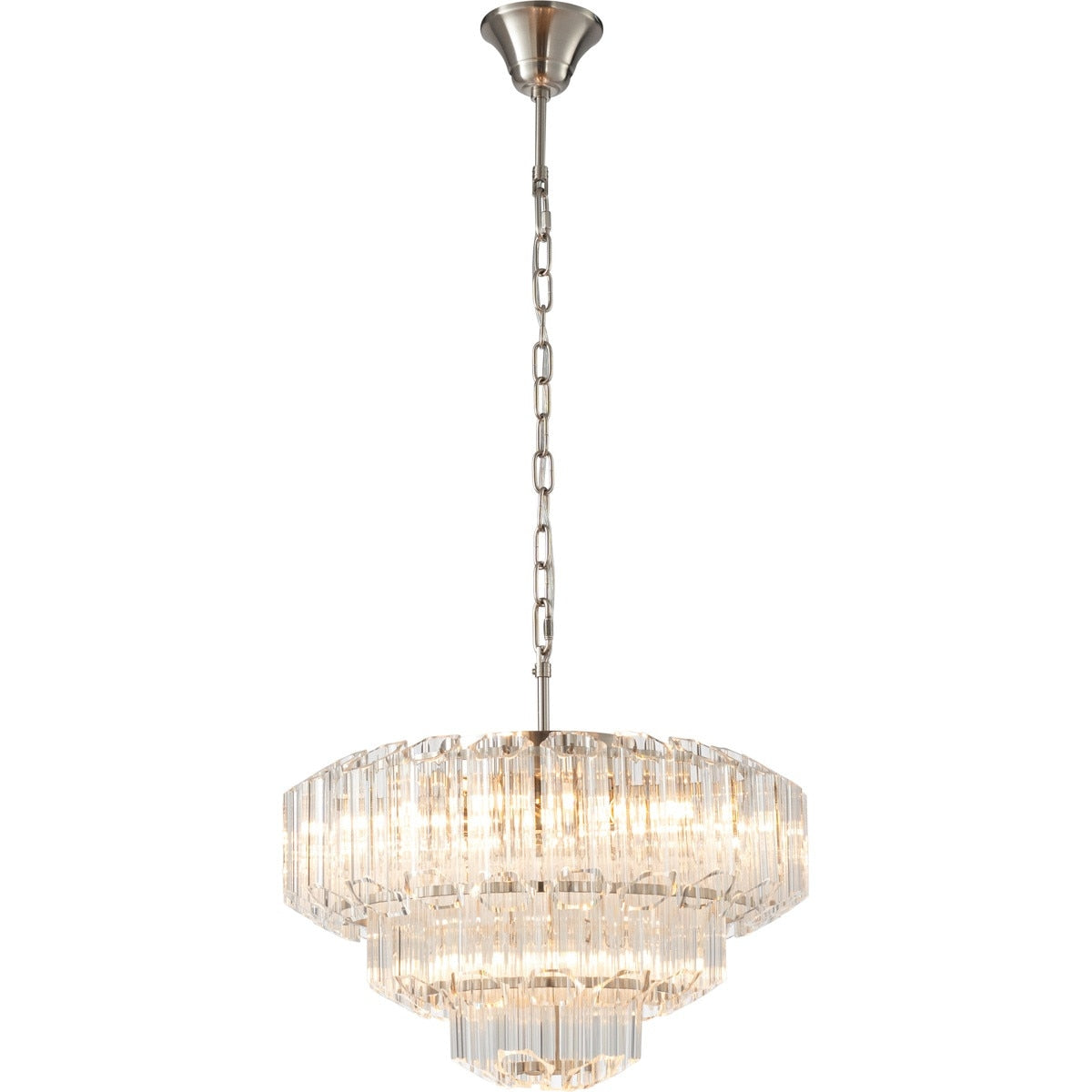 Calista Large 7 Light 3 Tier Chandelier Brushed Nickel - 1001637