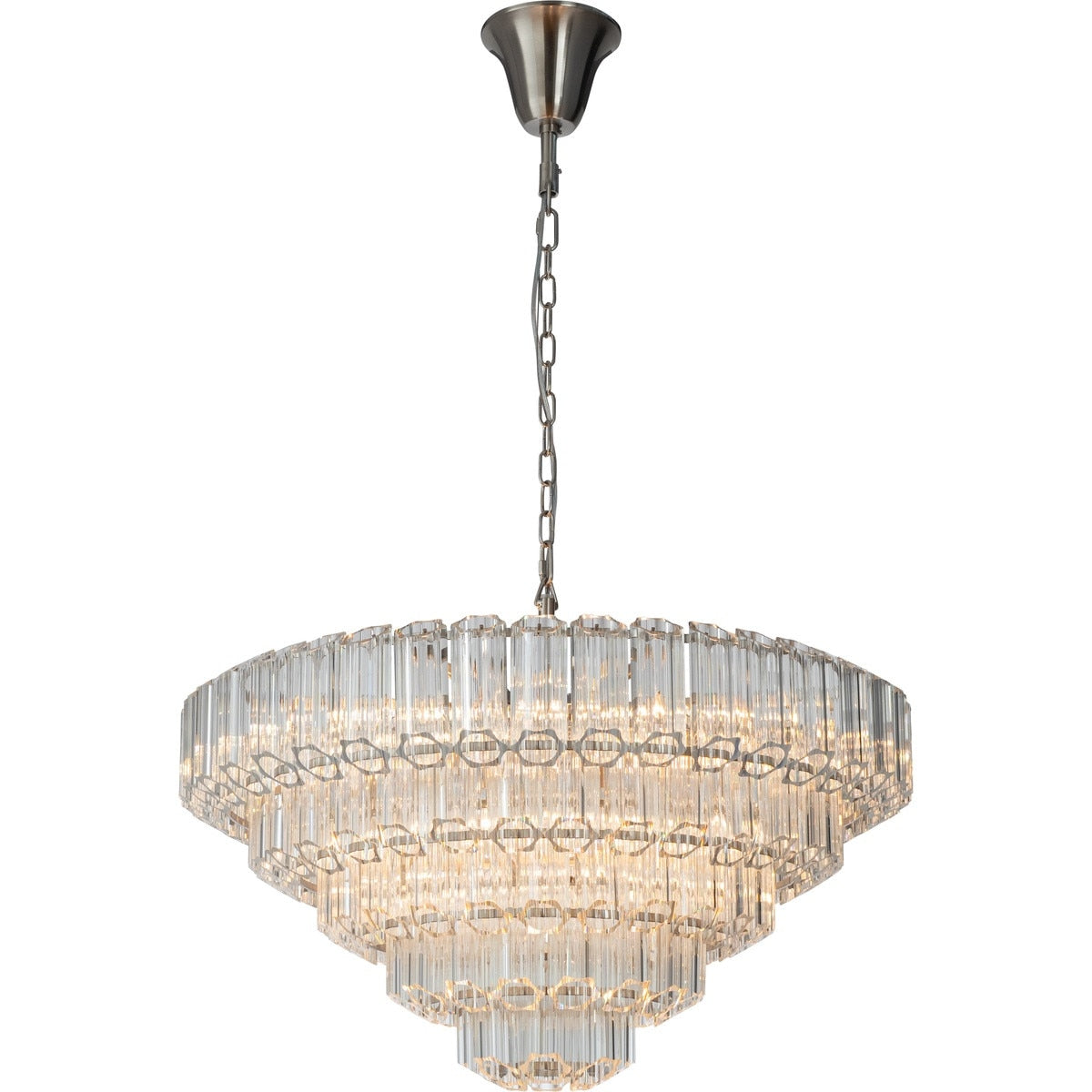 Calista Extra Large 12 Light 4 Tier Chandelier Brushed Nickel - 1001638A