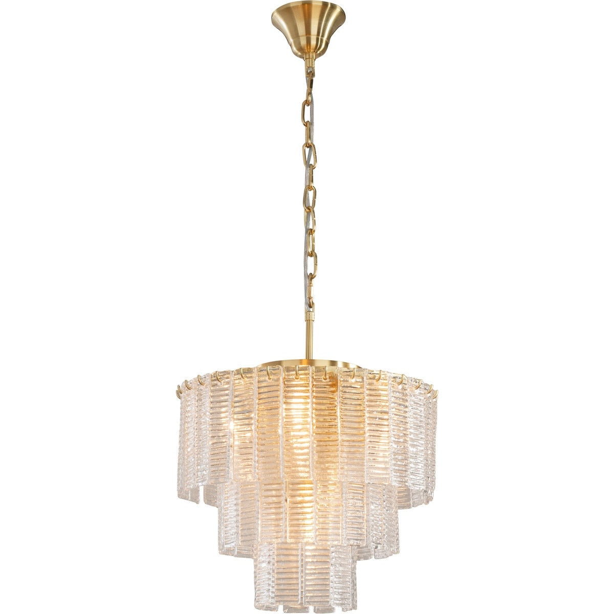 Alara Small 5 Light 3 Tier Chandelier Satin Brass - 1001639