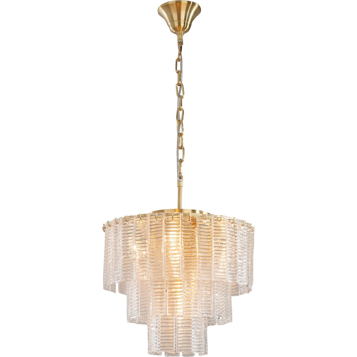 Alara Small 5 Light 3 Tier Chandelier Satin Brass - 1001639