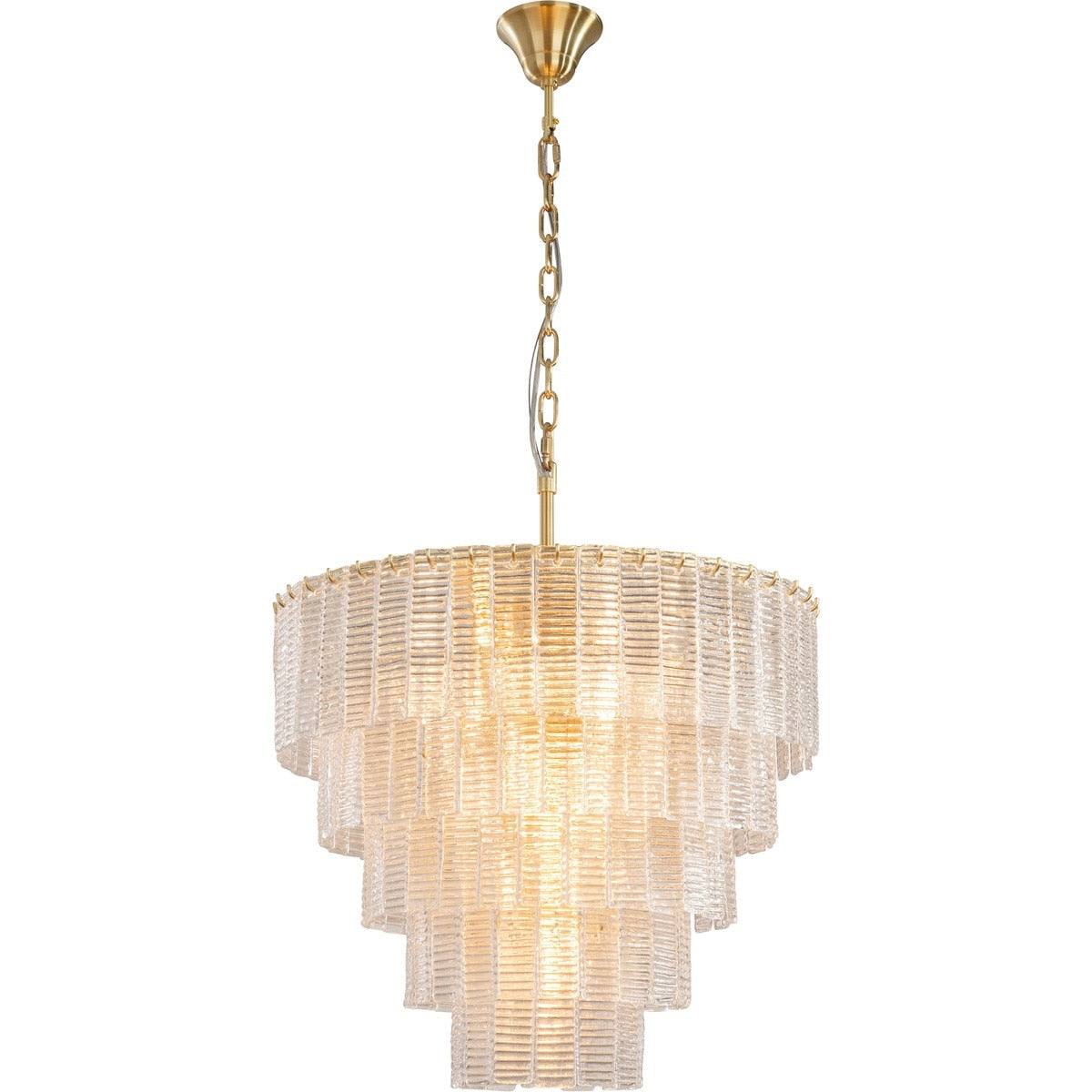 Alara Medium 9 Light 5 Tier Chandelier Satin Brass - 1001640