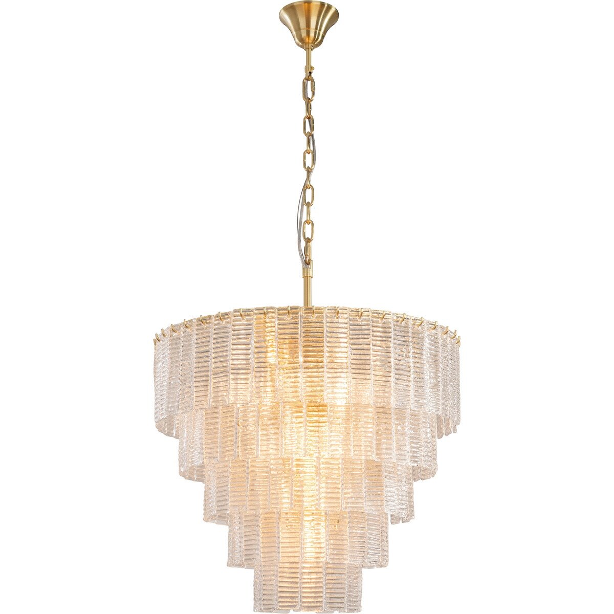 Alara Medium 9 Light 5 Tier Chandelier Satin Brass - 1001640