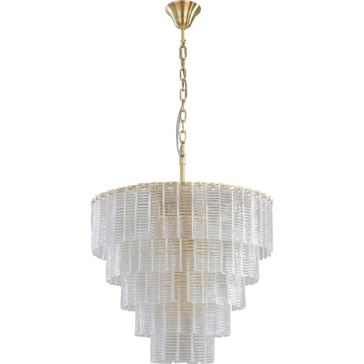 Alara Medium 9 Light 5 Tier Chandelier Satin Brass - 1001640