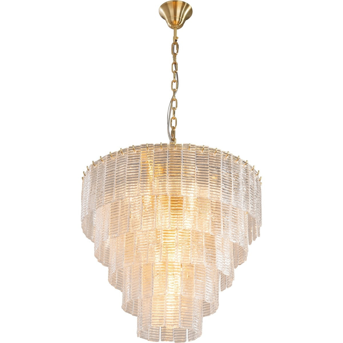 Alara Medium 9 Light 5 Tier Chandelier Satin Brass - 1001640