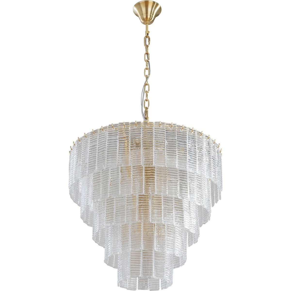 Alara Medium 9 Light 5 Tier Chandelier Satin Brass - 1001640