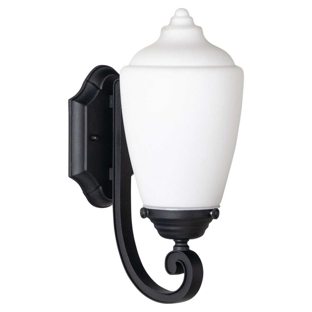 Newry Small Outdoor Wall Light Matt Black & Opal Matt - 1001652