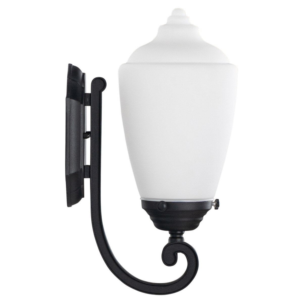 Newry Small Outdoor Wall Light Matt Black & Opal Matt - 1001652