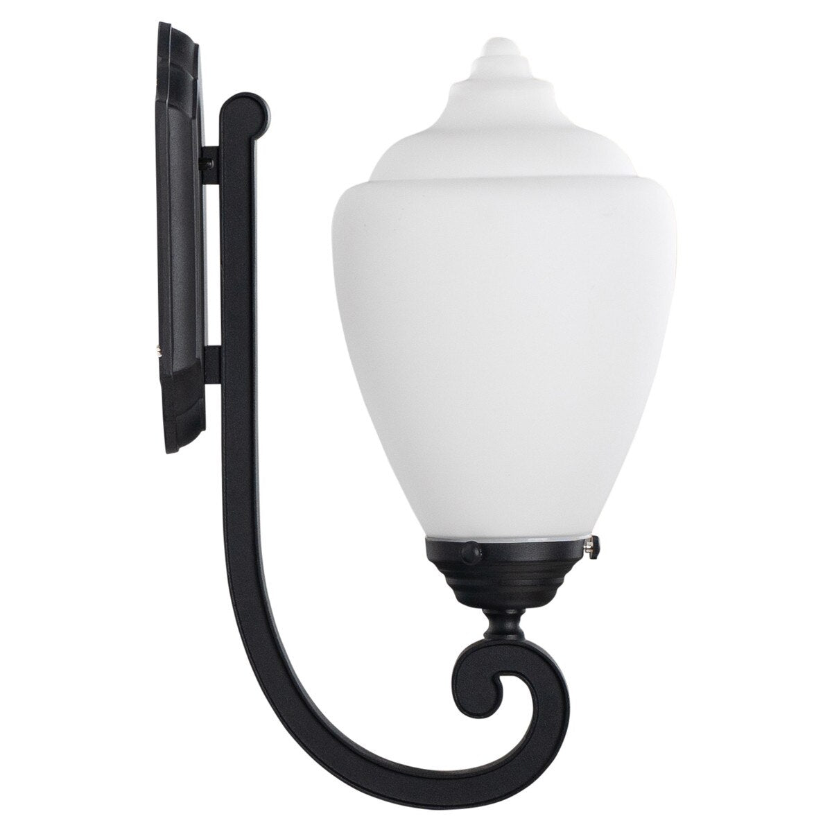 Newry Medium Outdoor Wall Light Matt Black & Opal Matt - 1001653