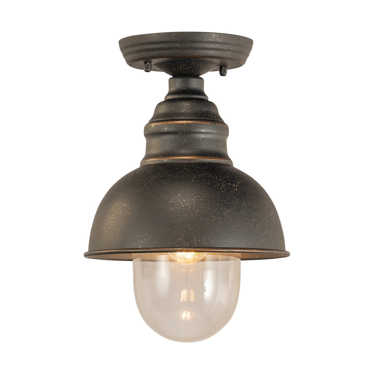 Parkway Small Under Eave Outdoor Close to Ceiling Light Antique Bronze & Clear - 1001669