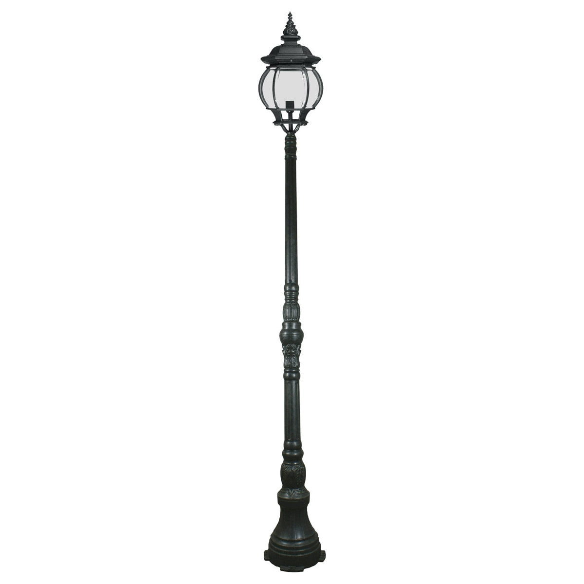 Flinders Large Outdoor Domain Post Light Antique Black IP44 - 1001678