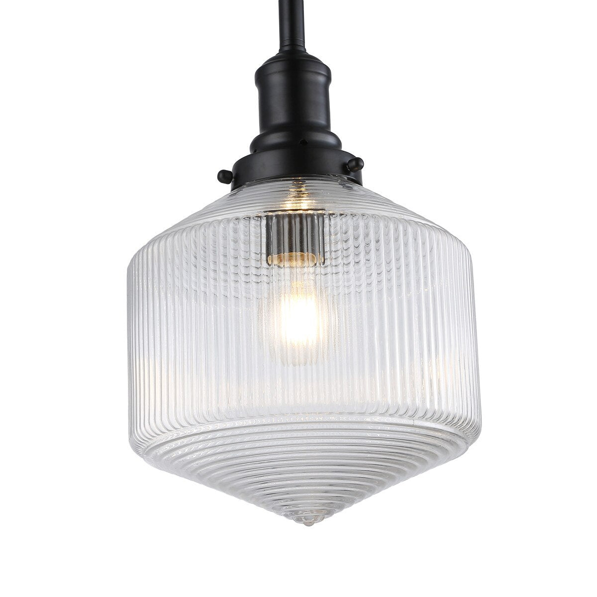 Jefferson Small Rod Pendant Clear & Matt Black - 1001699
