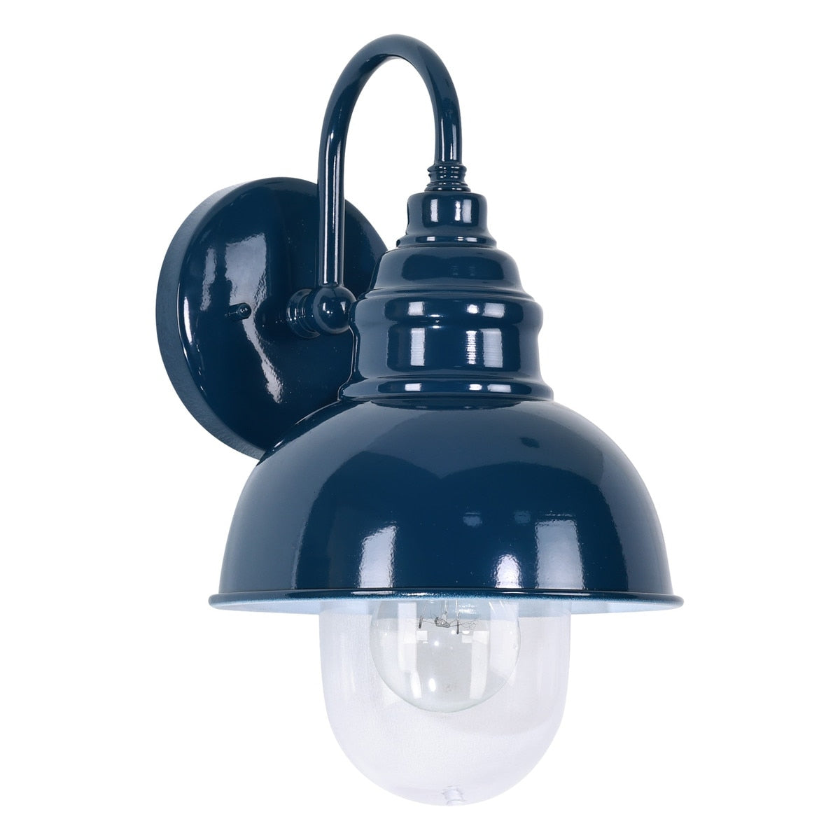 Parkway Small Outdoor Wall Light French Blue & Clear - 1001705