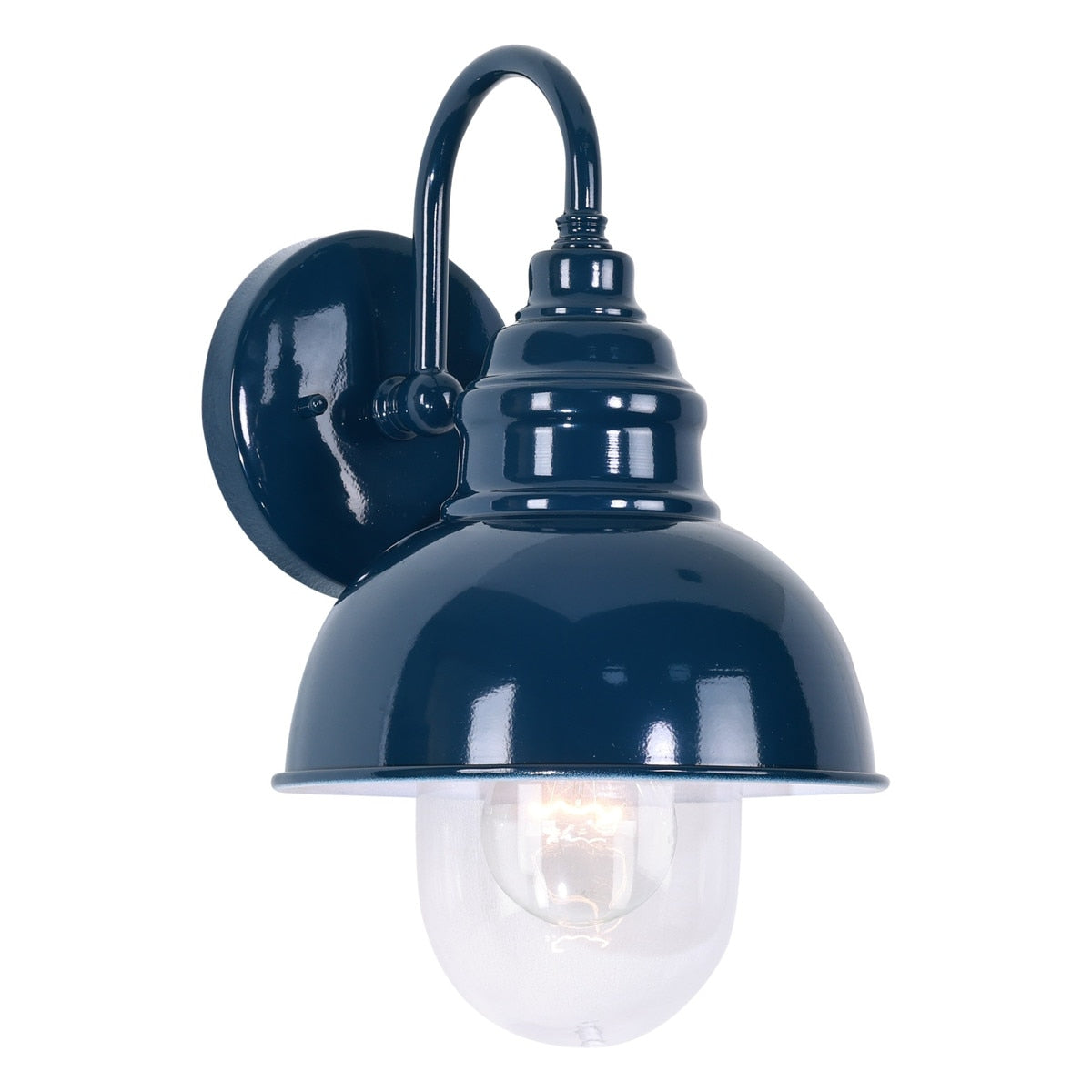 Parkway Small Outdoor Wall Light French Blue & Clear - 1001705