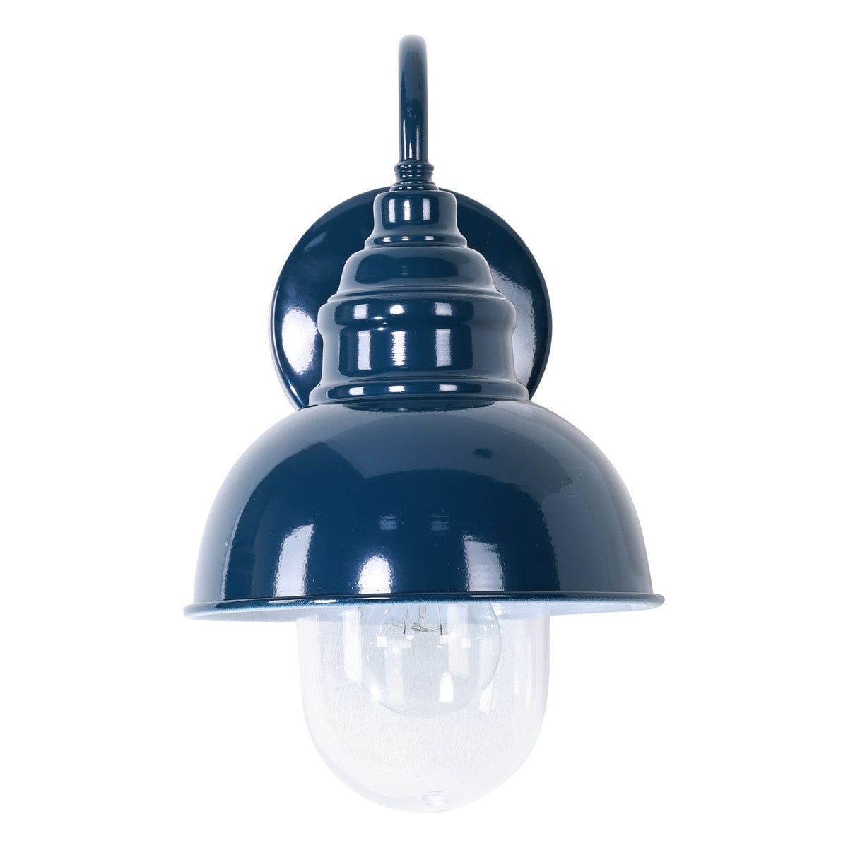 Parkway Small Outdoor Wall Light French Blue & Clear - 1001705