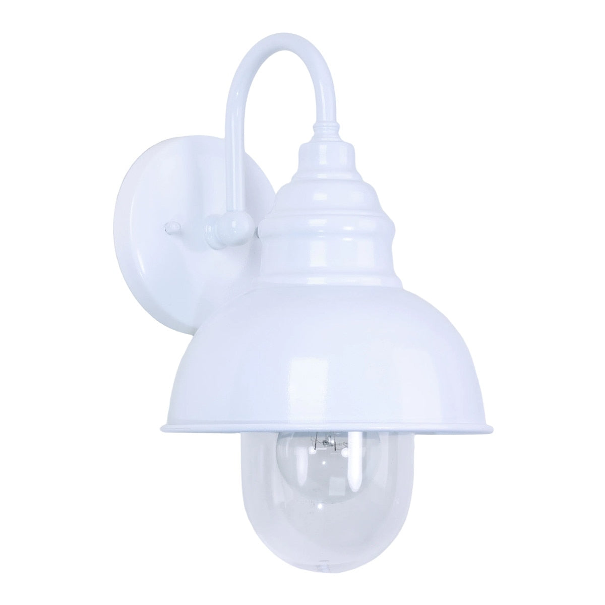 Parkway Small Outdoor Wall Light White & Clear - 1001707