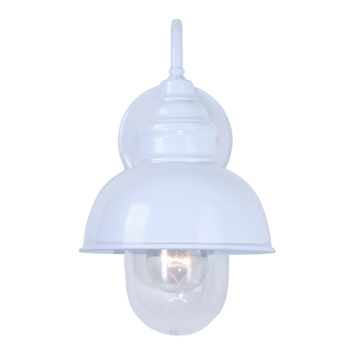 Parkway Small Outdoor Wall Light White & Clear - 1001707