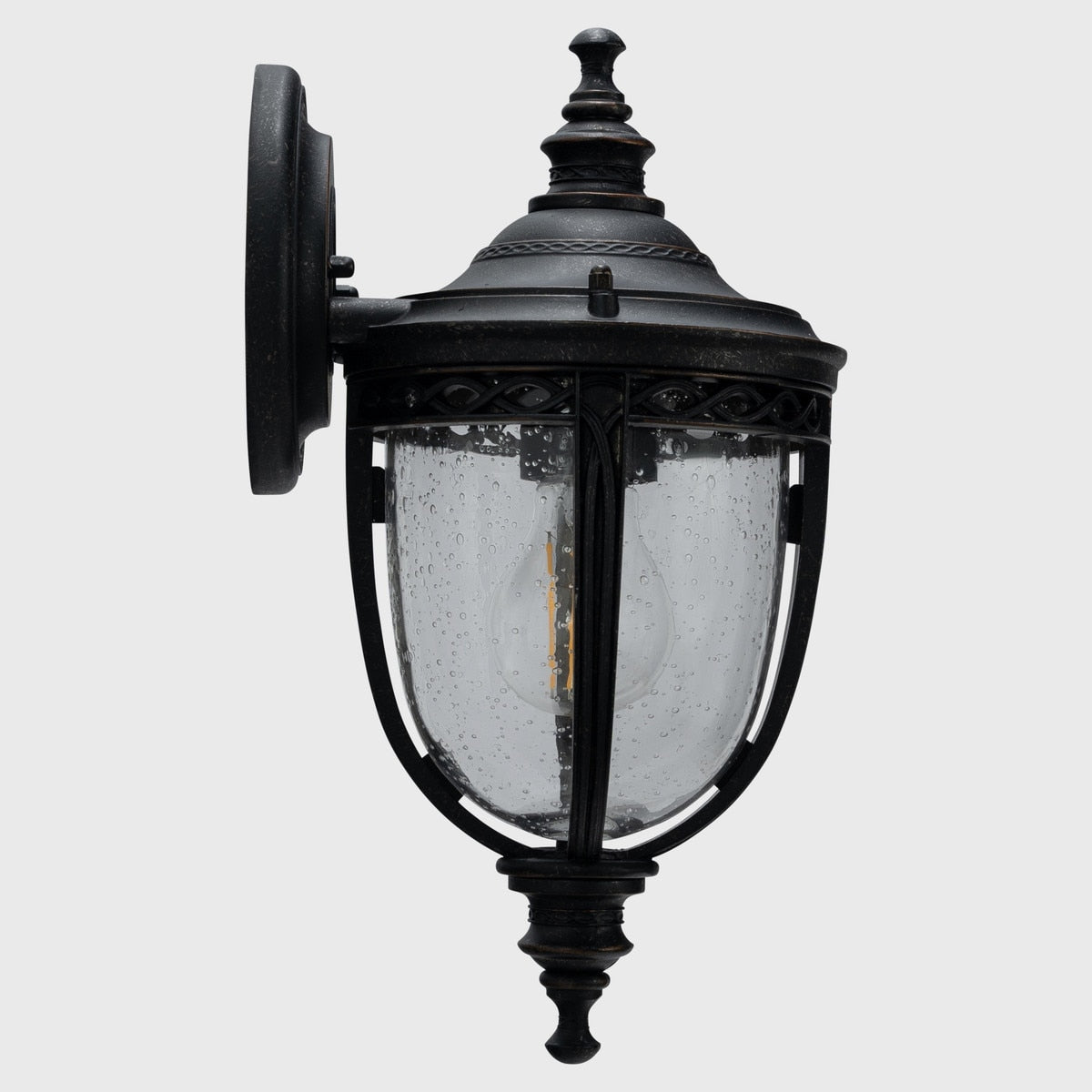 Keppel Small Outdoor Wall Light Antique Bronze & Clear - 1001709