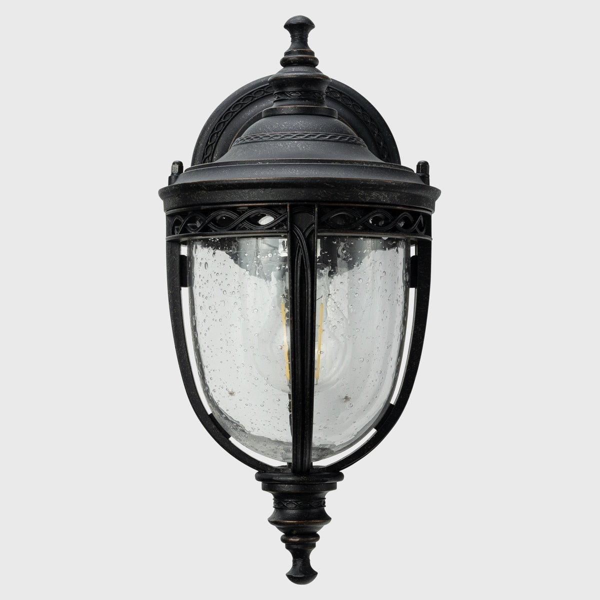 Keppel Small Outdoor Wall Light Antique Bronze & Clear - 1001709