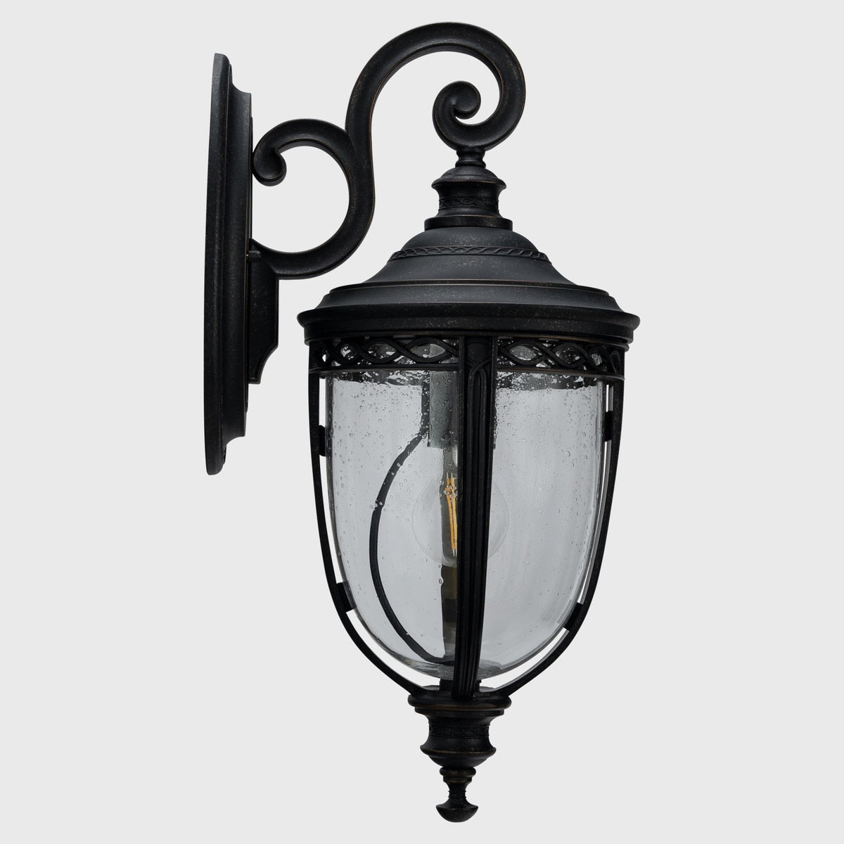 Keppel Medium Outdoor Wall Light Antique Bronze & Clear - 1001710