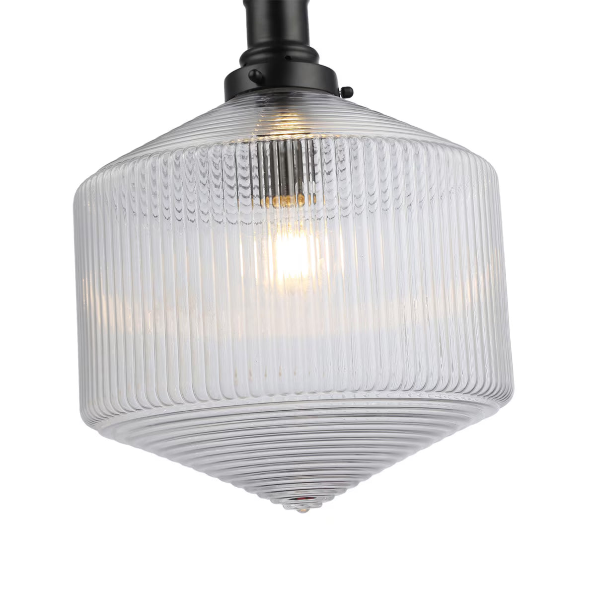 Jefferson Large Rod Pendant Clear & Matt Black - 1001718