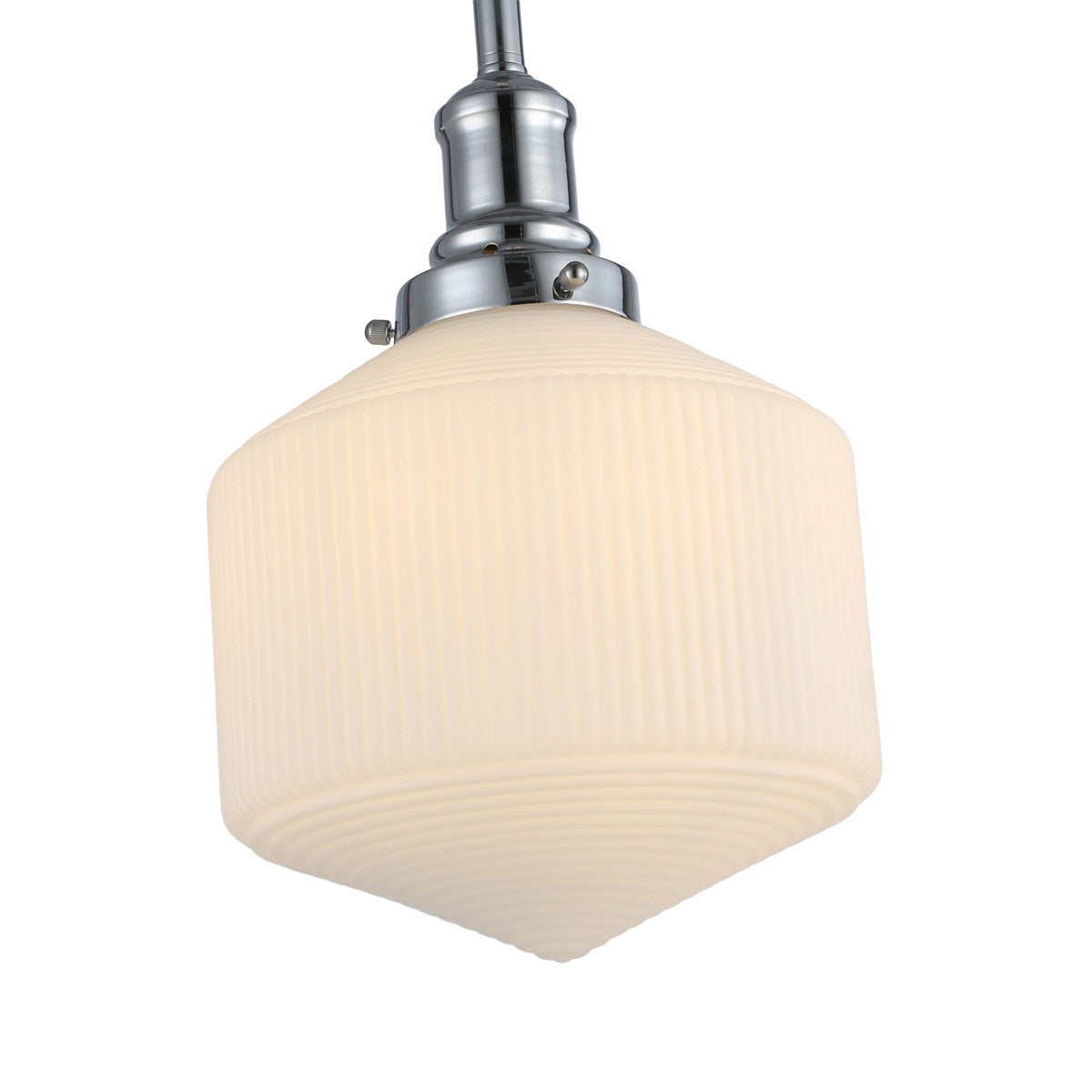 Jefferson Small Rod Pendant Light Chrome & Opal Matt - 1001724
