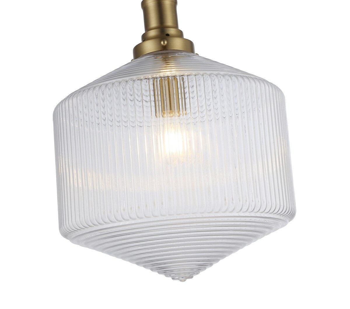 Jefferson Large Rod Pendant Clear & Satin Brass - 1001727