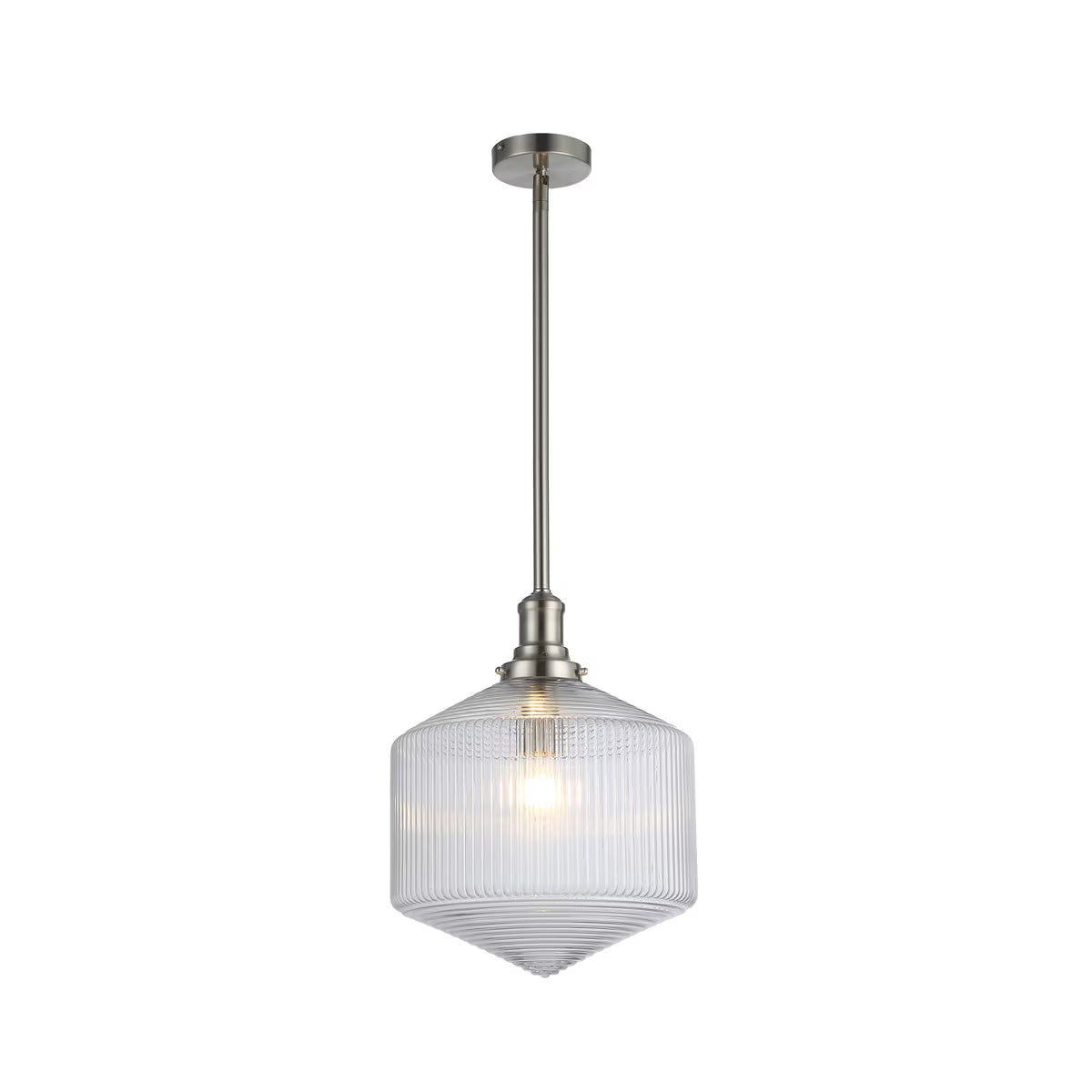 Jefferson Large Rod Pendant Clear & Brushed Nickel - 1001728