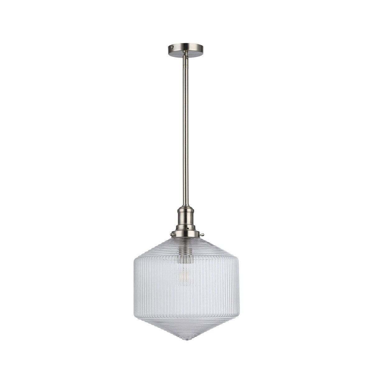 Jefferson Large Rod Pendant Clear & Brushed Nickel - 1001728
