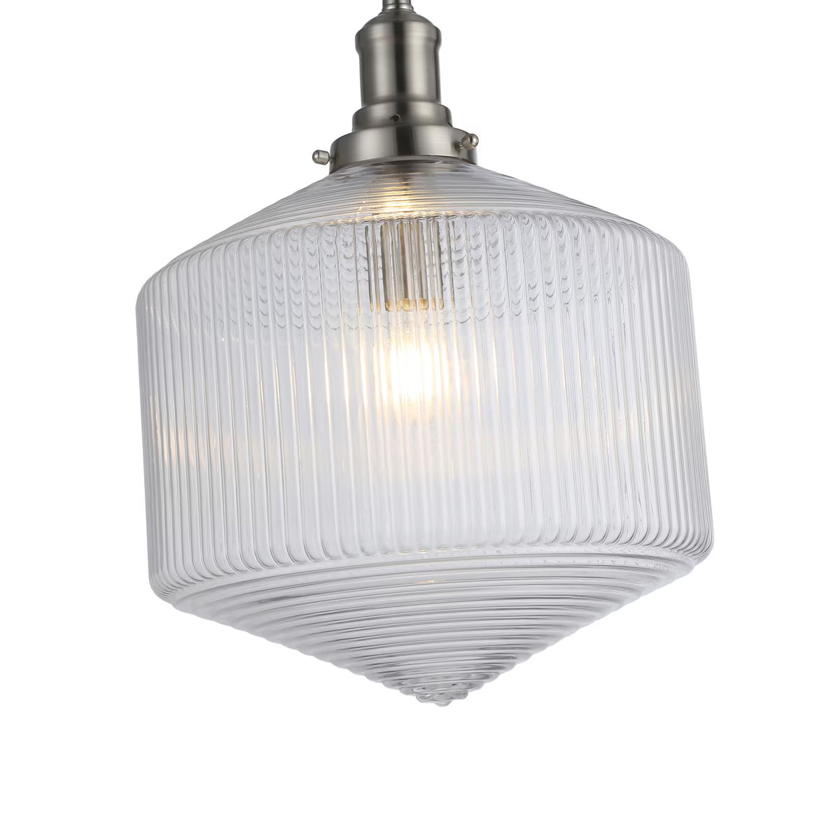 Jefferson Large Rod Pendant Clear & Brushed Nickel - 1001728