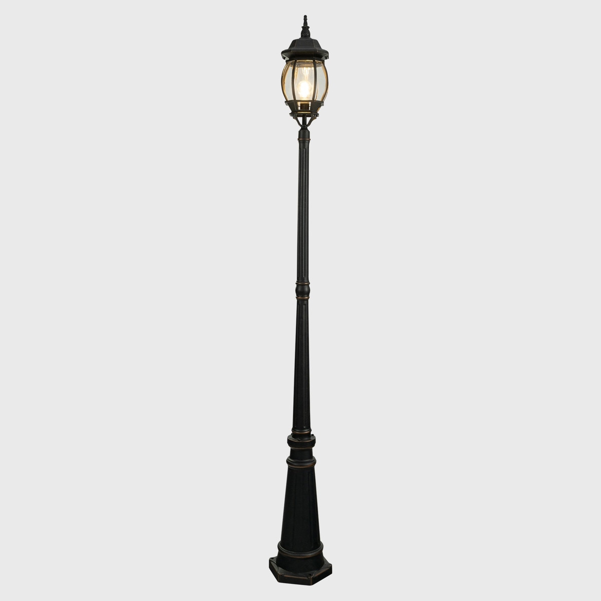 Flinders Medium Post Top on Three Piece Antique Bronze & Clear - 1001740