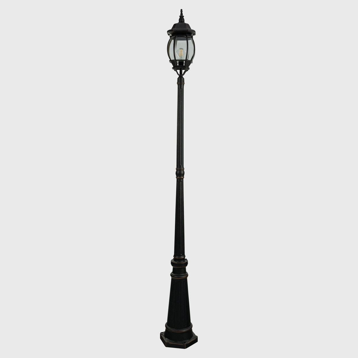 Flinders Medium Post Top on Three Piece Antique Bronze & Clear - 1001740