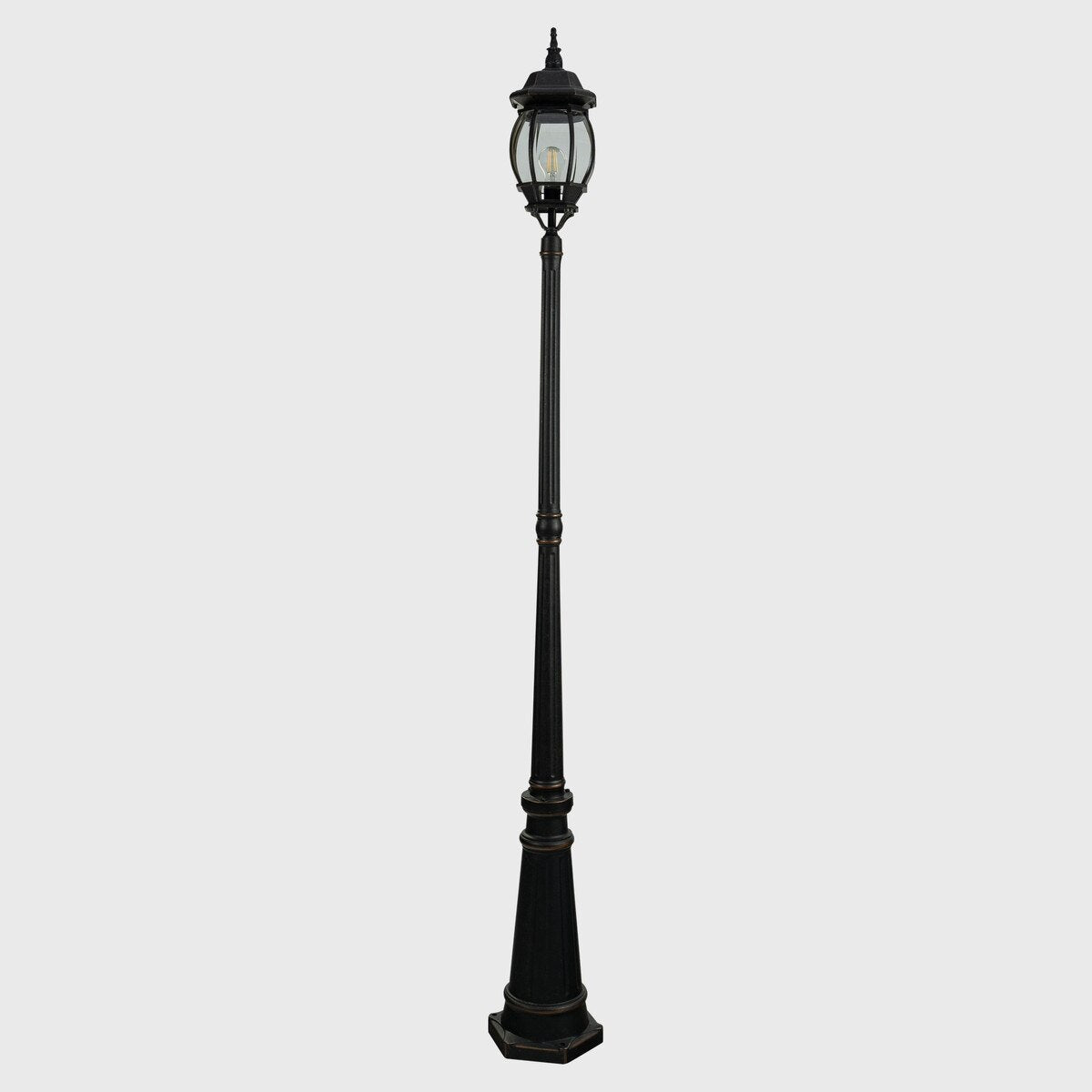 Flinders Medium Post Top on Three Piece Antique Bronze & Clear - 1001740