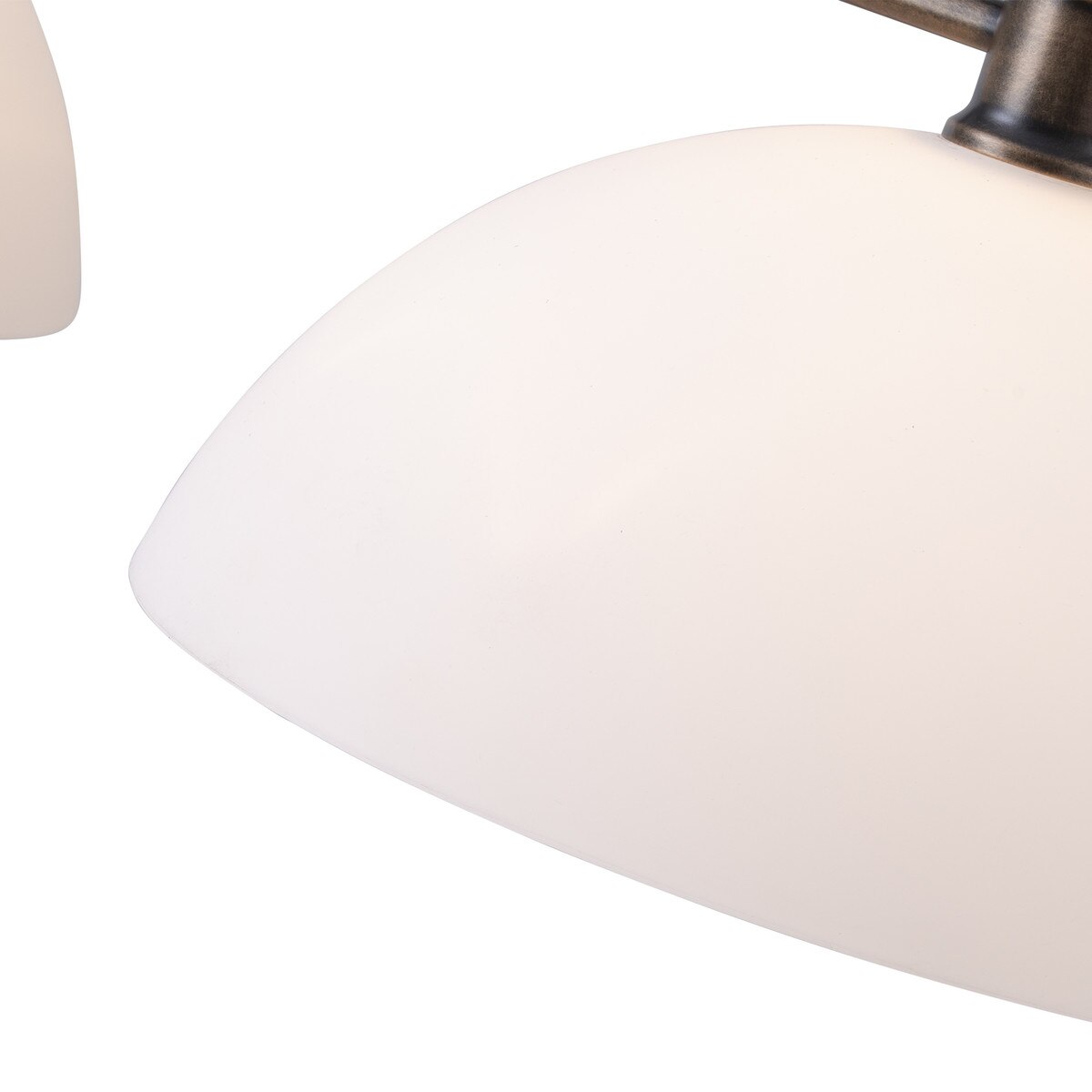 Sienna 3 Light Pendant with Shades Antique Brass & Opal Matte - LOI1001746
