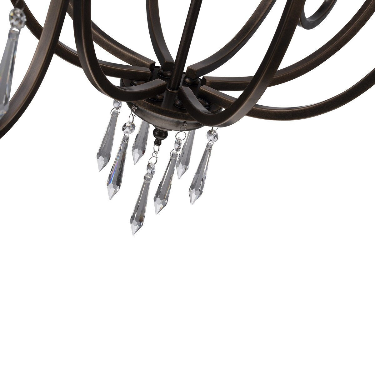Lumet 8 Light Chandelier Antique Brass & Clear - LOI1001765