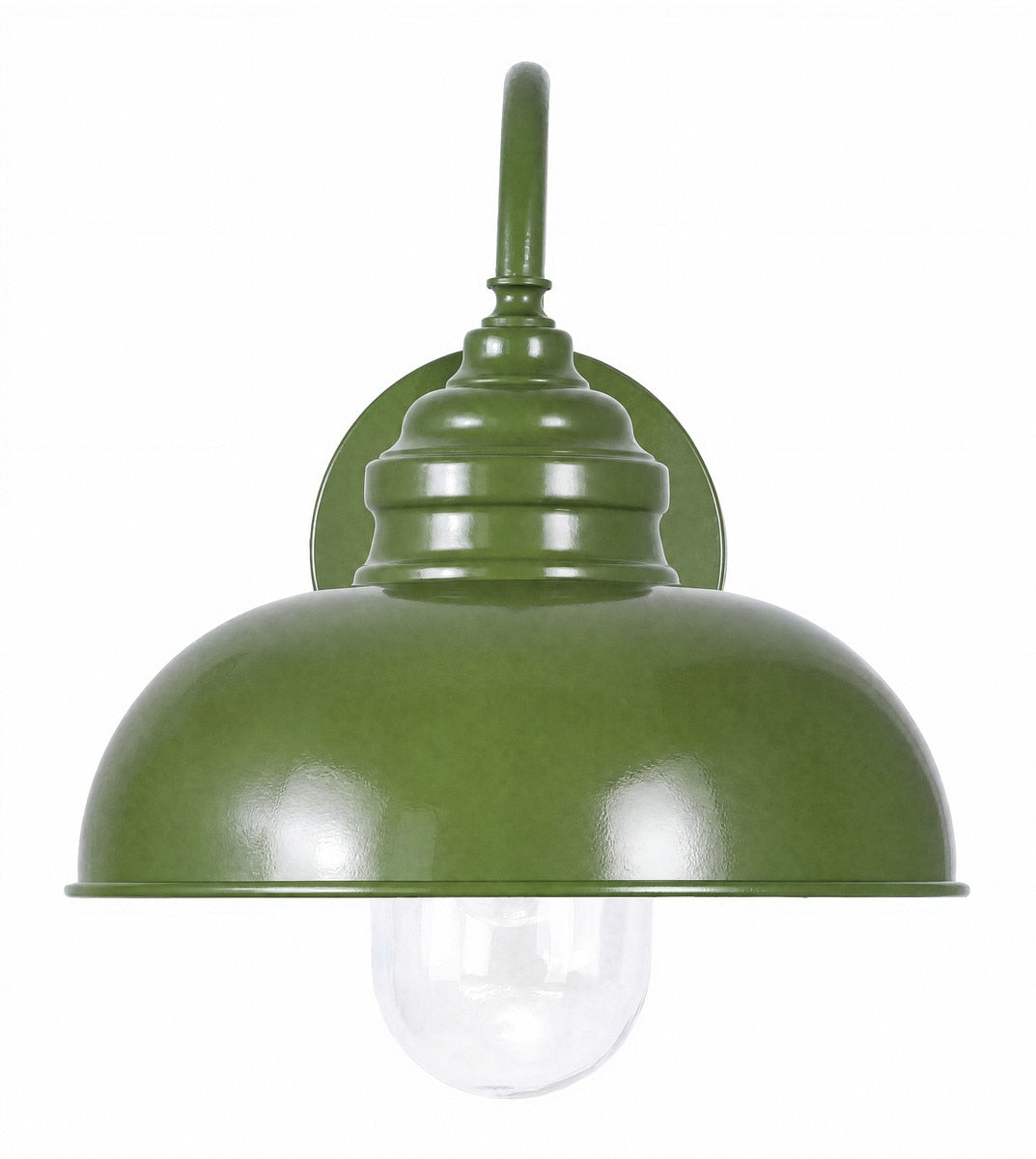 Parkway Large Outdoor Wall Light Olive Green & Clear - 1001768