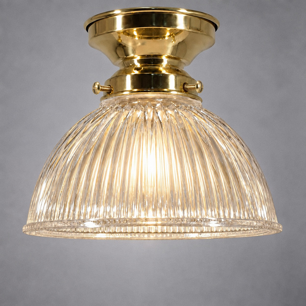 DIY Batten Fix Brass With 6" Claredon Clear Glass - 3000022