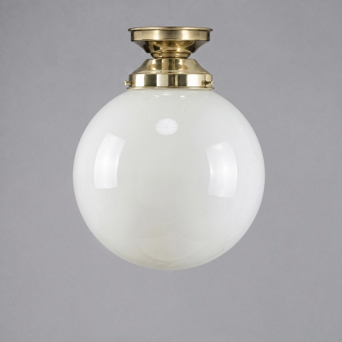 DIY Batten Fix Brass With 10" Sphere Opal Glass - 3000035
