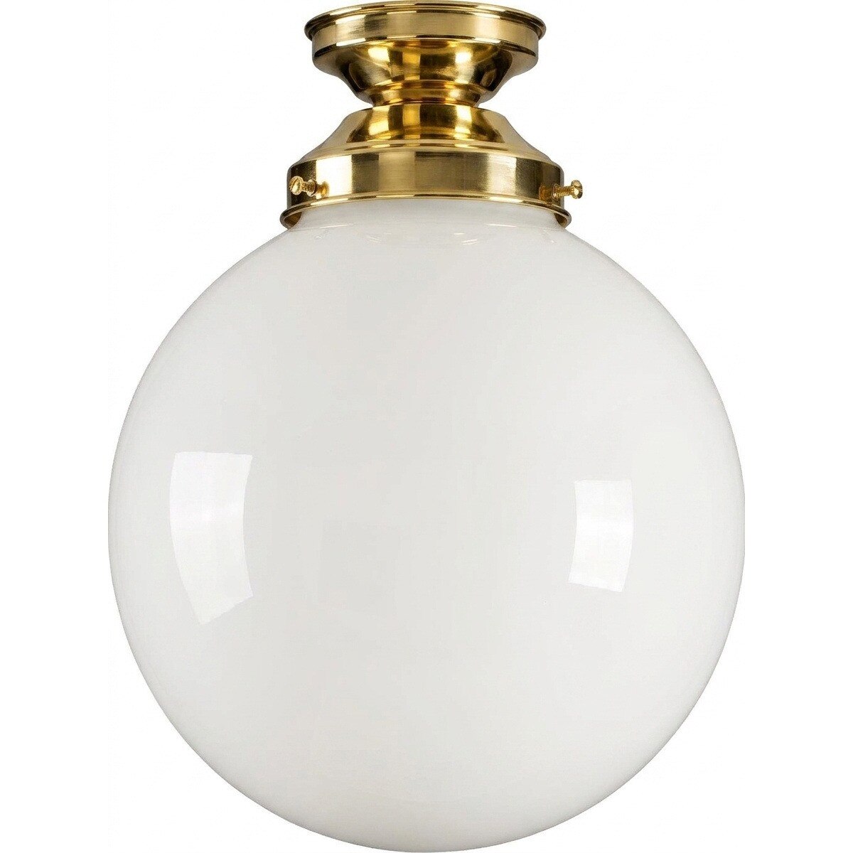 DIY Batten Fix Brass With 10" Sphere Opal Glass - 3000035
