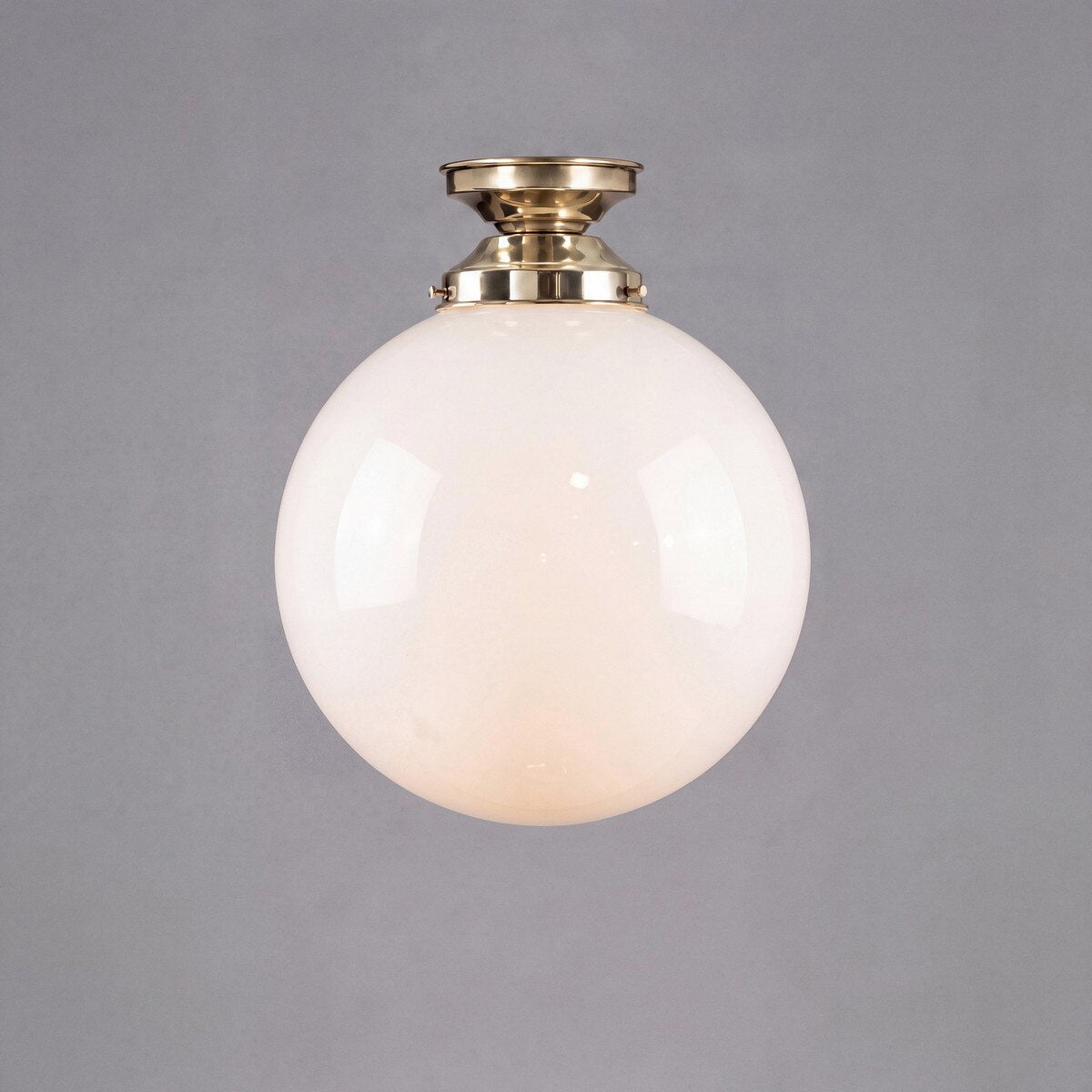 DIY Batten Fix Brass With 12" Sphere Opal Glass - 3000039