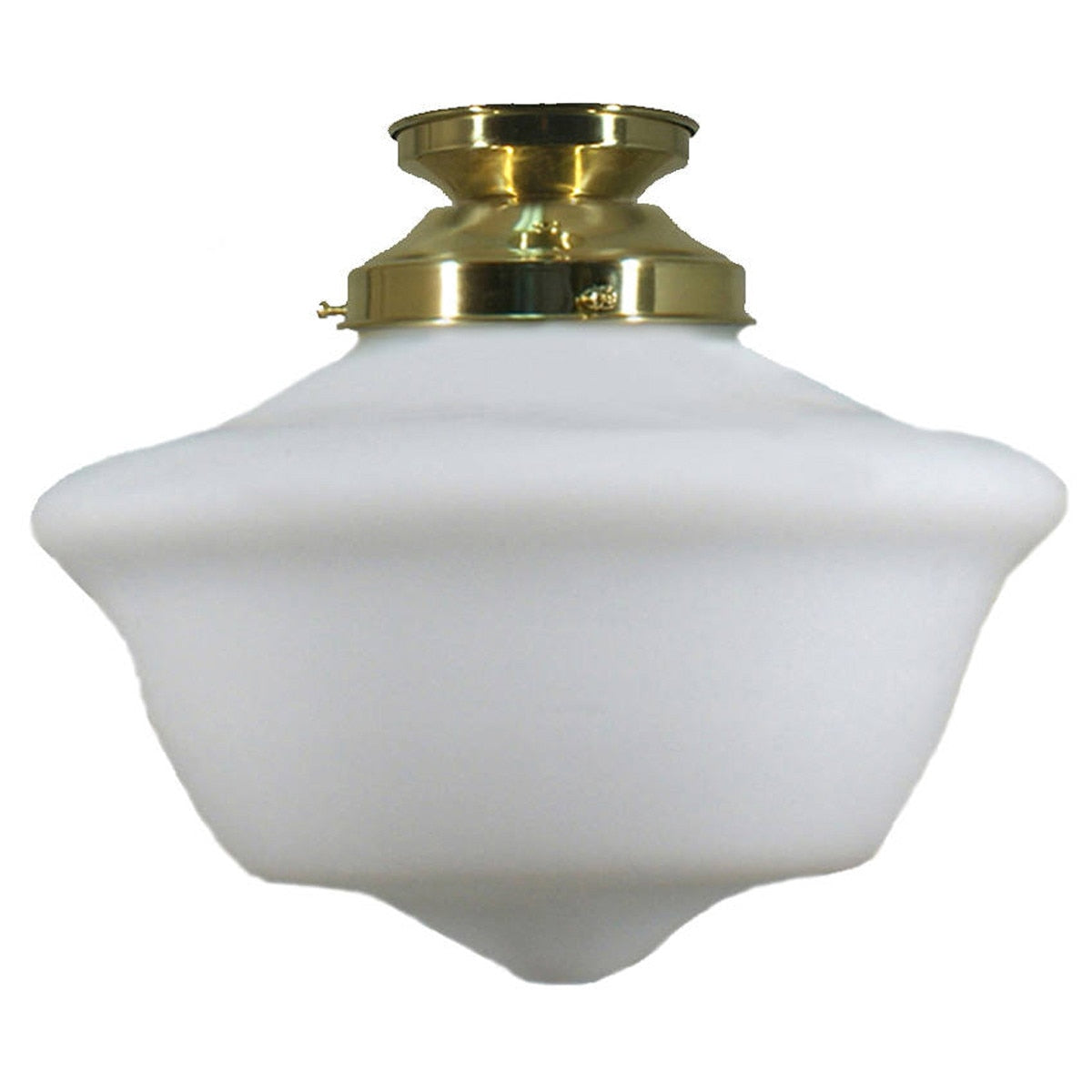 DIY Batten Fix Brass With 12" Victorian Schoolhouse Opal Matt Glass - 3000041