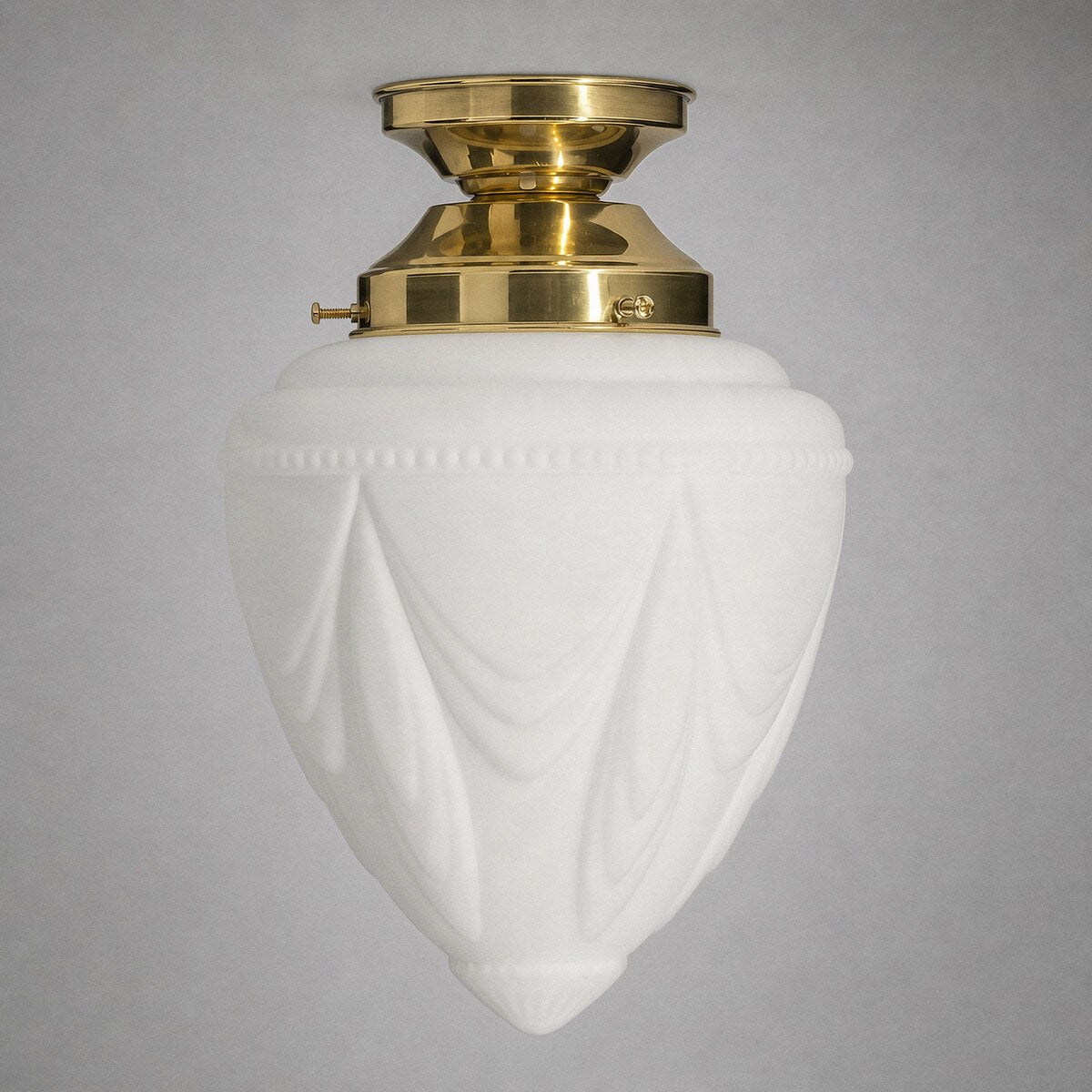 DIY Batten Fix Brass With 8" Empire Opal Matt Glass - 3000043