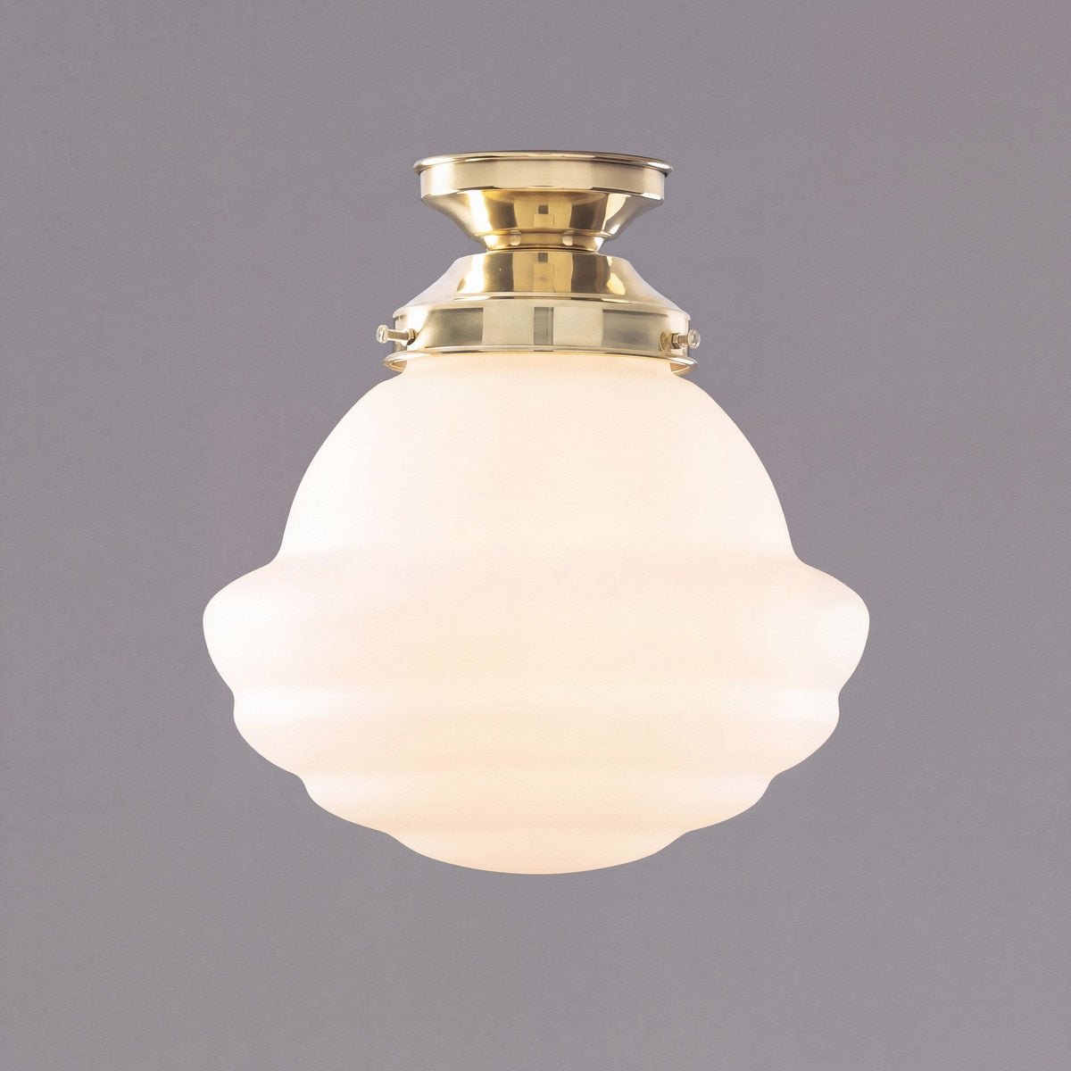 DIY Batten Fix Brass With 9" Parkville Opal Matt Glass - 3000054