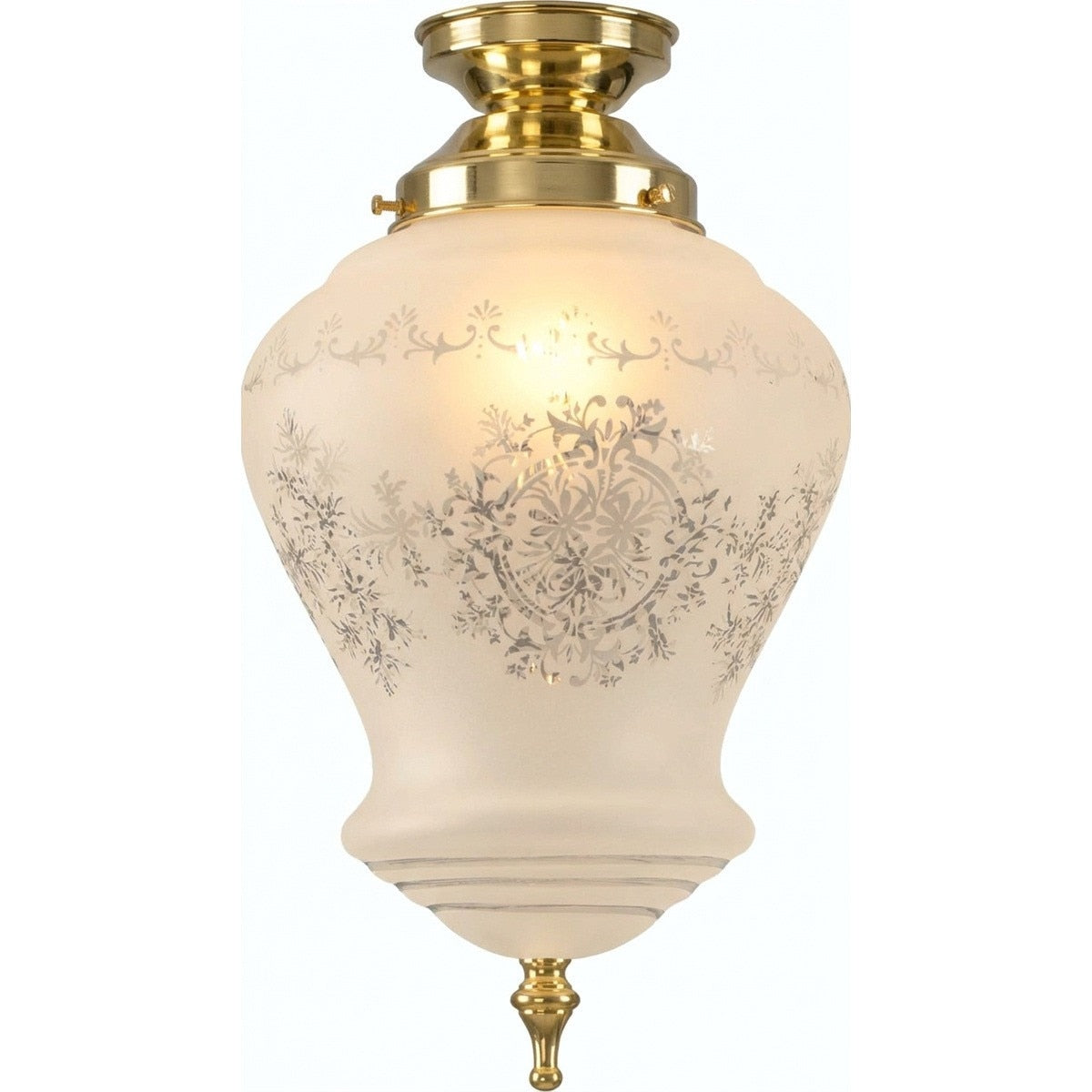DIY Batten Fix Brass With Cambridge Frost Etched Glass - 3000056