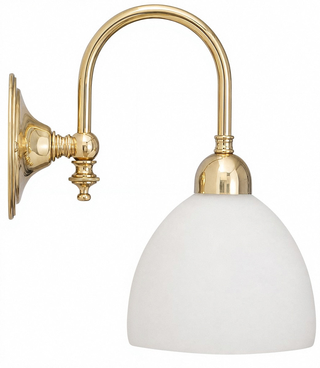 Loxton Wall Light Brass With Decatron Opal Glass - 3000180