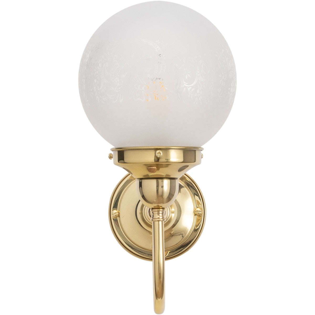 Luke Wall Light Brass With Sheffield Glass - 3000187