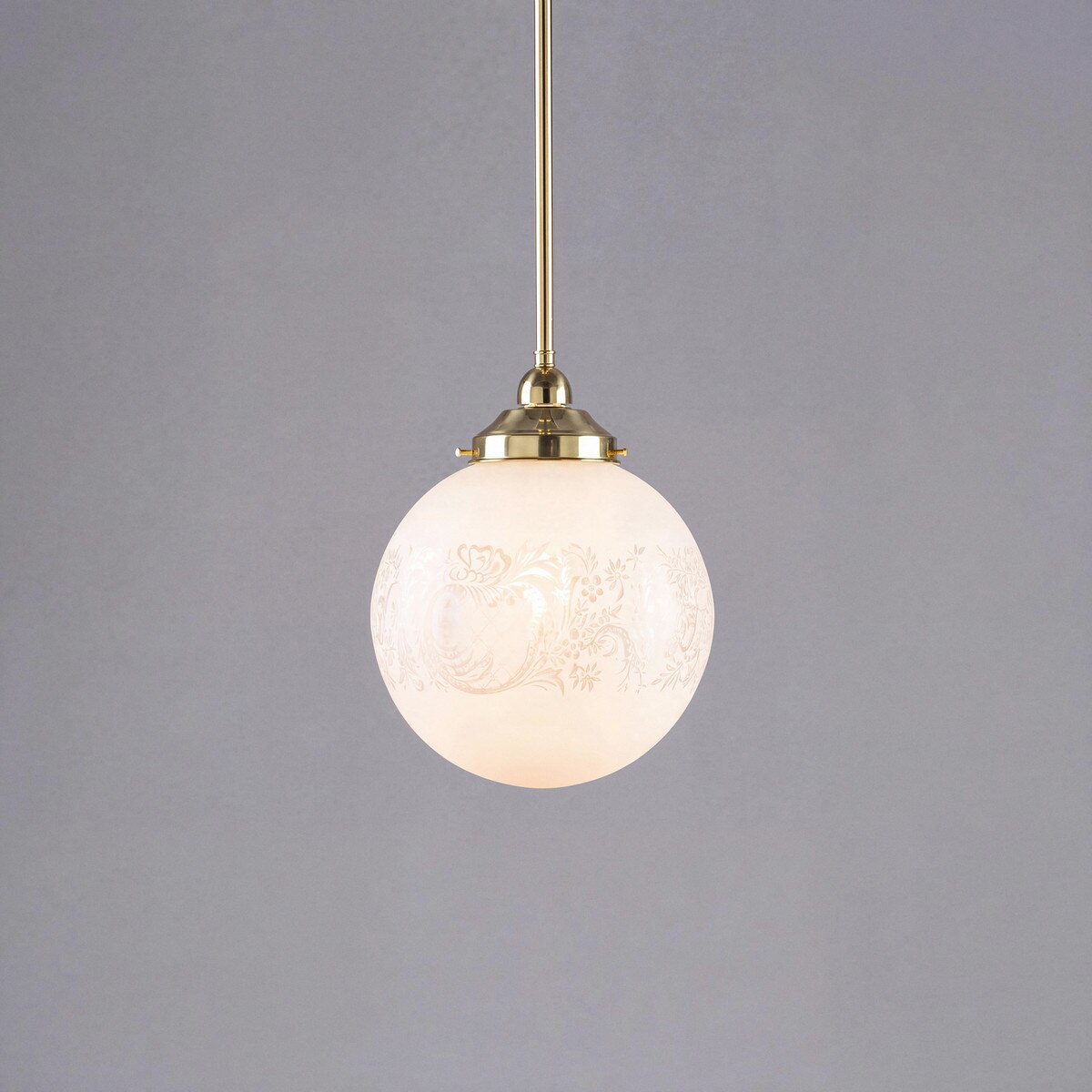 Single Rod Pendant Brass With 10" Sheffield Glass - 3000245