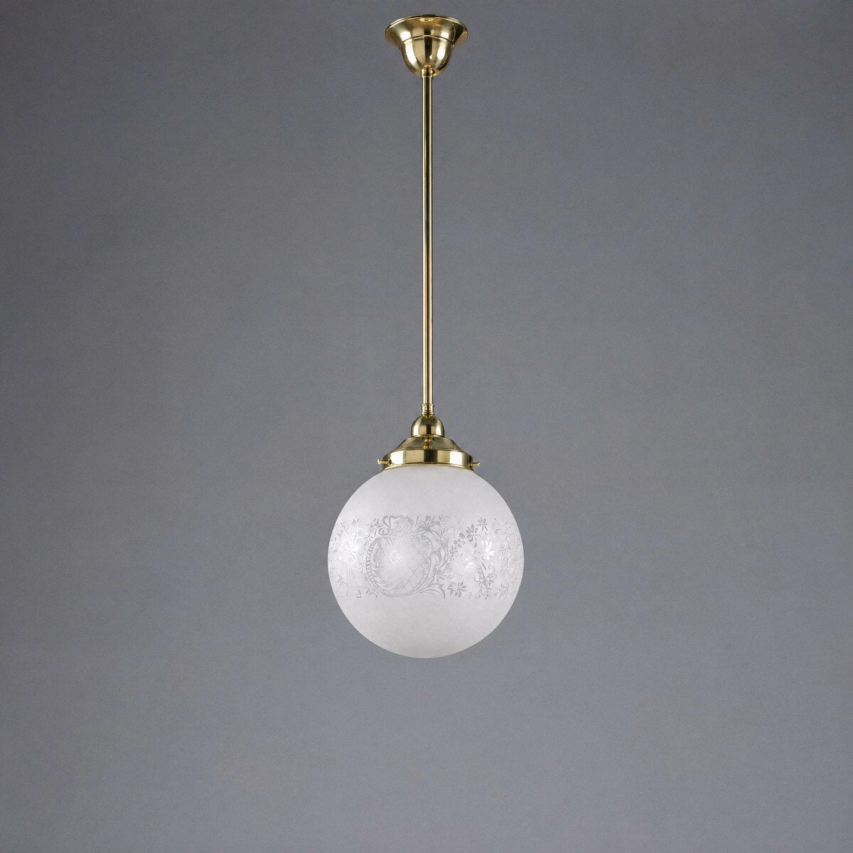 Single Rod Pendant Brass With 10" Sheffield Glass - 3000245