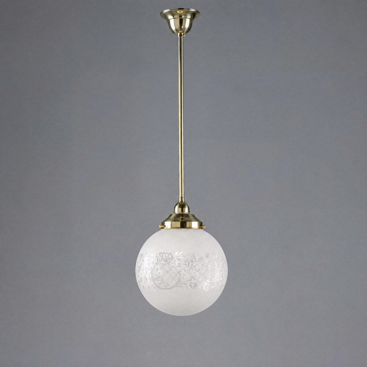 Single Rod Pendant Brass With 10" Sheffield Glass - 3000245