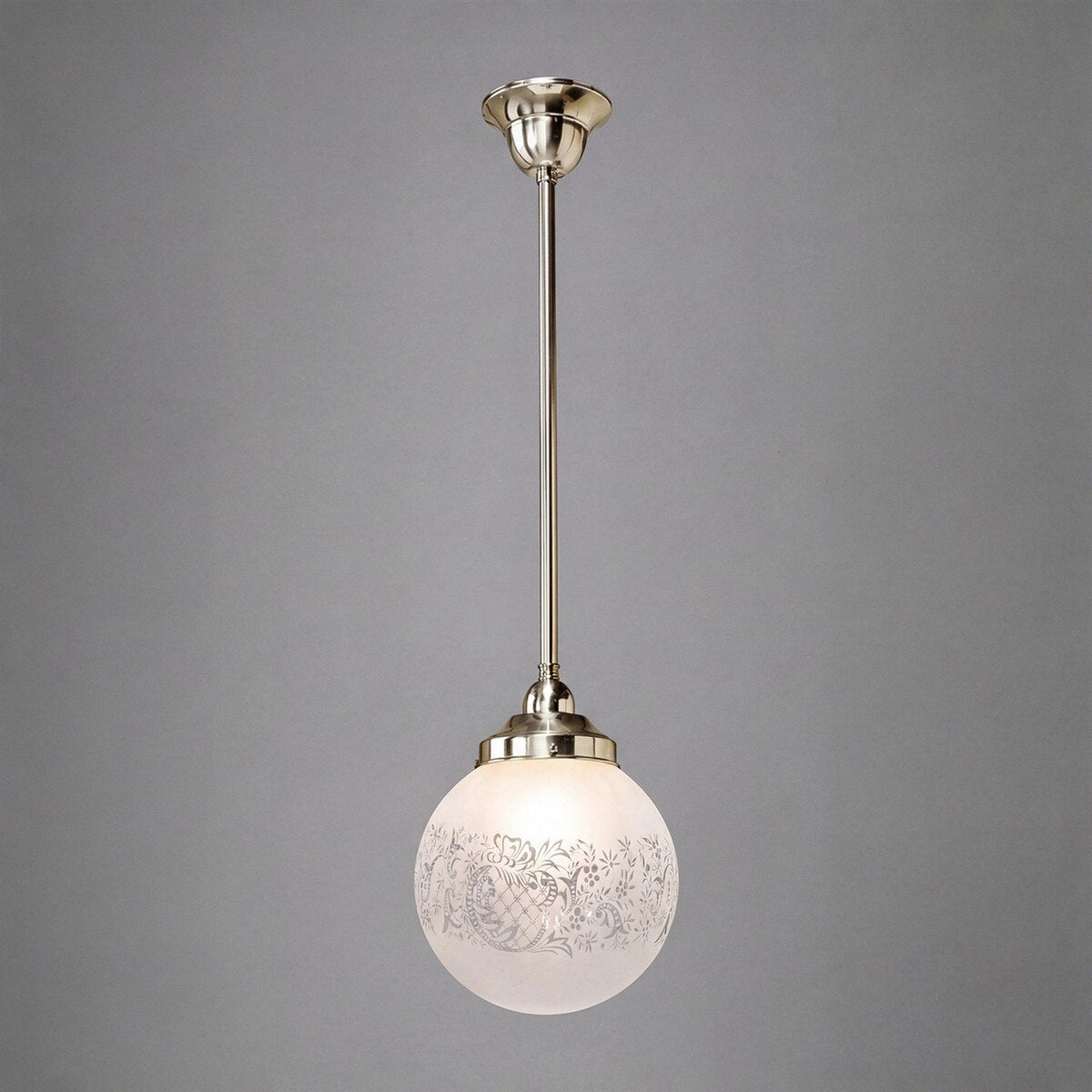Single Rod Pendant Brass With 8" Sheffield Glass - 3000258